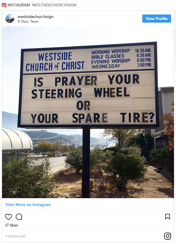 funny baptist church signs