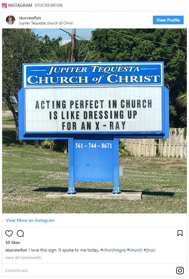 funny catholic church signs