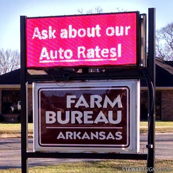 Business Sign for Arkansas Farm Bureau