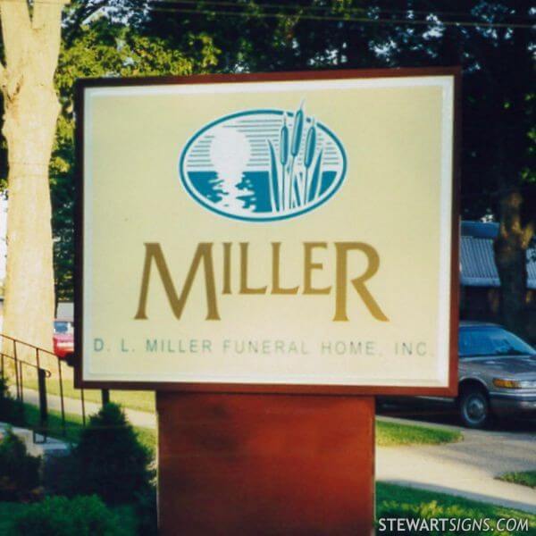 Business Sign for D. L. Miller Funeral Home Inc.