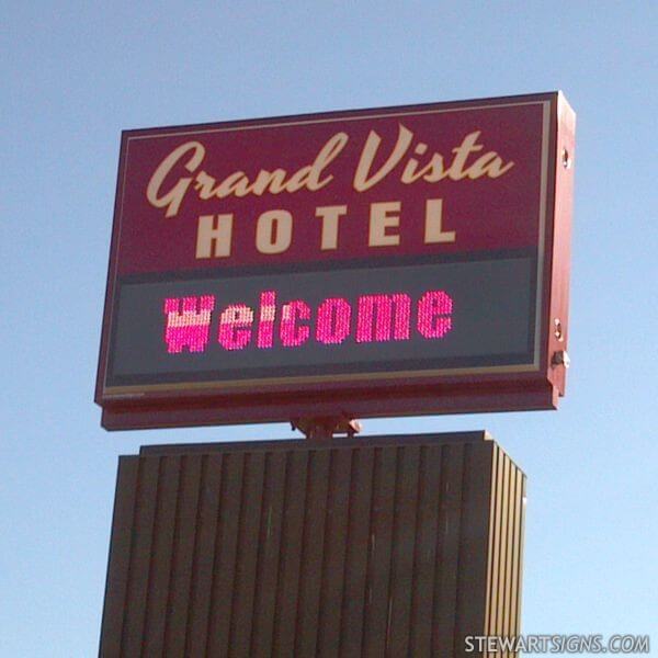 Business Sign for Grand Vista Hotel