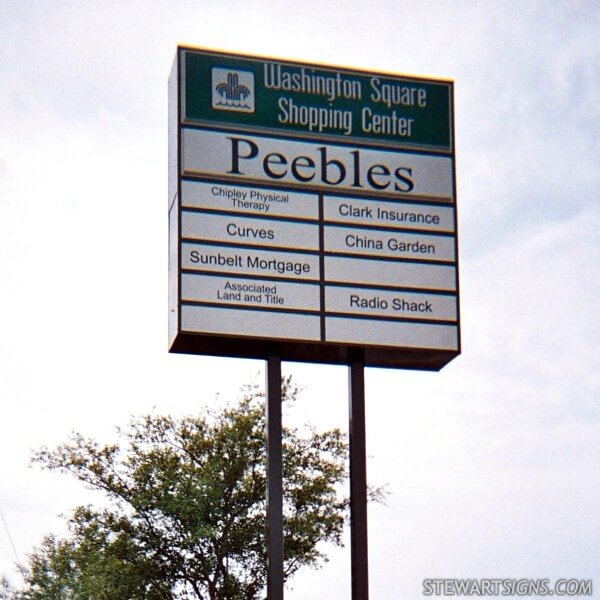 Business Sign for Washington Square Shopping Center