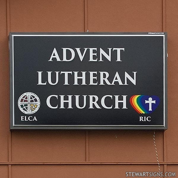 Church Sign for Advent Lutheran Church