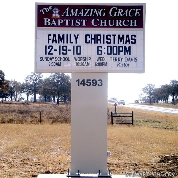 Church Sign for Amazing Grace Baptist Church