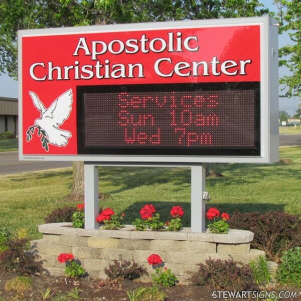 Church Sign for Apostolic Christian Center