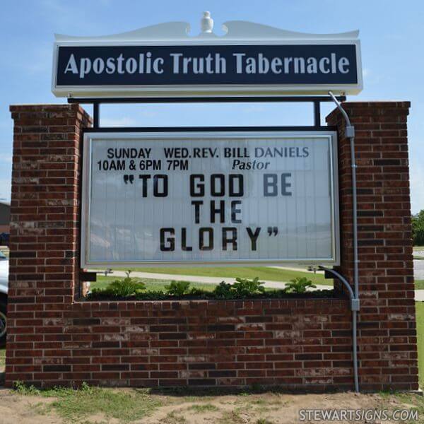 Church Sign for Apostolic Truth Tabernacle