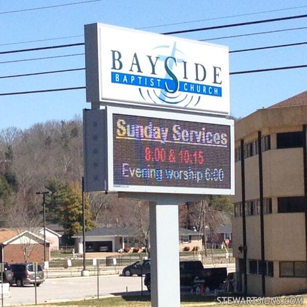 Church Sign for Bayside Baptist Church