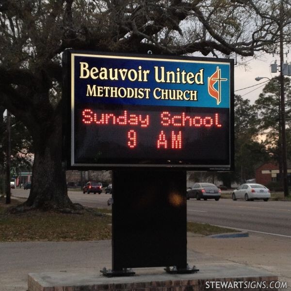 Church Sign for Beauvoir United Methodist Church