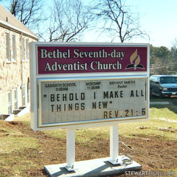 Church Sign for Bethel Seventh-day Adventist Church