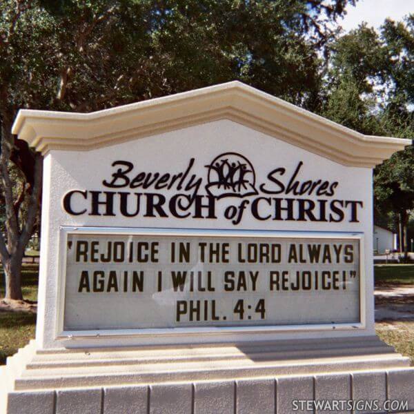 Church Sign for Beverly Shores Church of Christ - Leesburg, FL