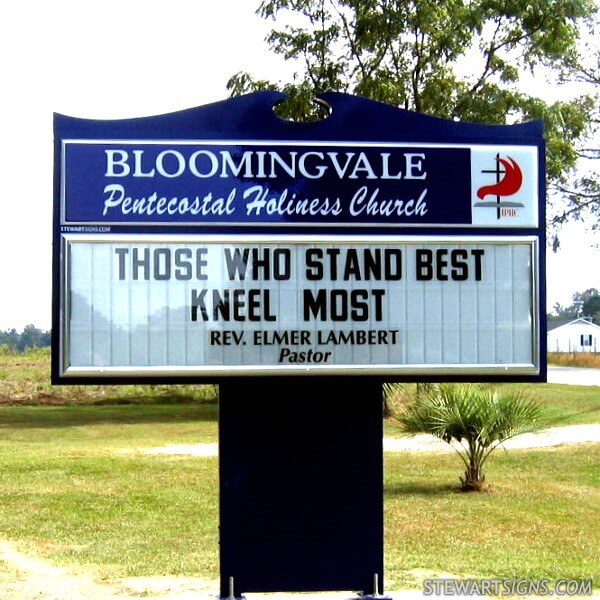 Church Sign for Bloomingvale Pentecostal Holiness Church