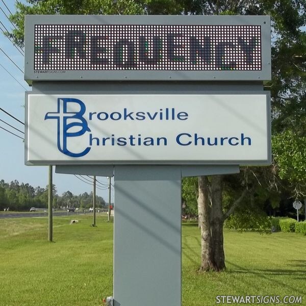 Church Sign for Brooksville Christian Church