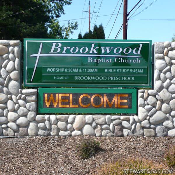 Church Sign for Brookwood Baptist Church