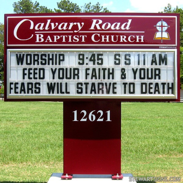 Church Sign for Calvary Road Baptist Church