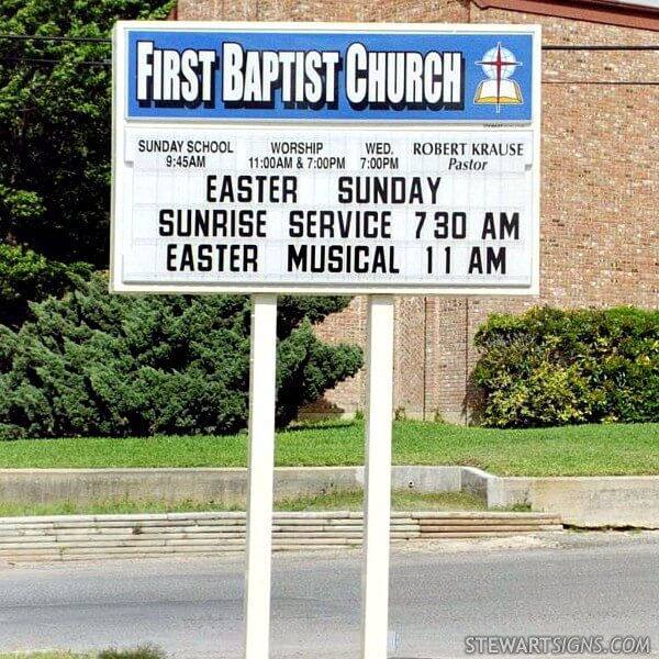 Church Sign for First Baptist Church - Carrizo Springs