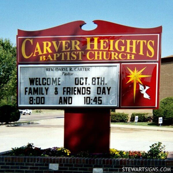 Church Sign for Carver Heights Baptist Church