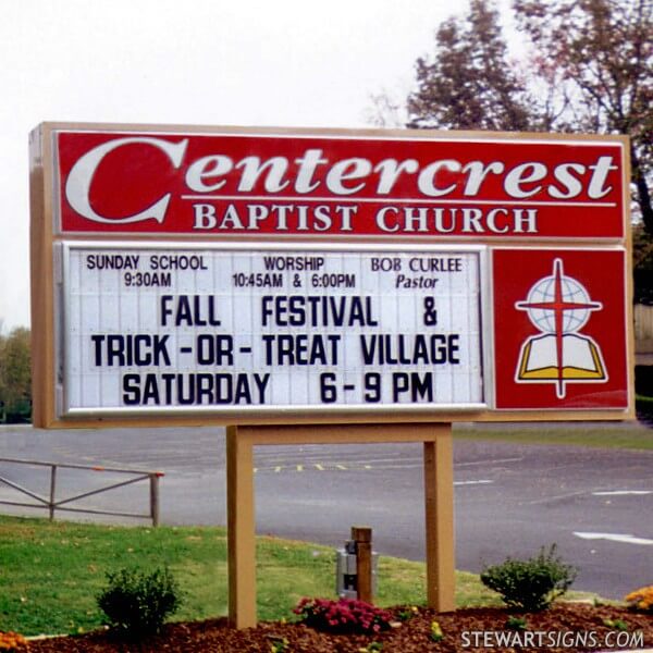 Church Sign for Centercrest Baptist Church