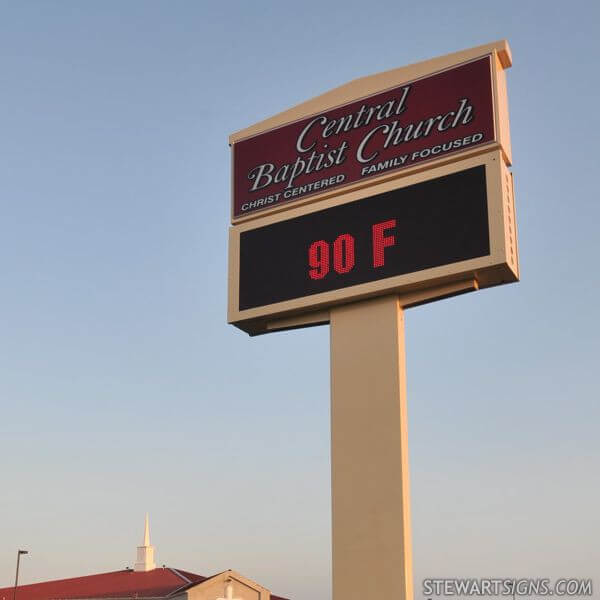 Church Sign for Central Baptist Church