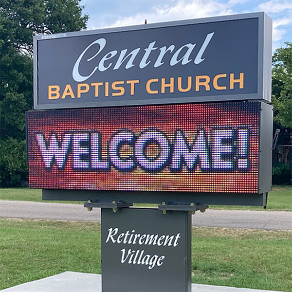 Church Sign for Central Baptist Church