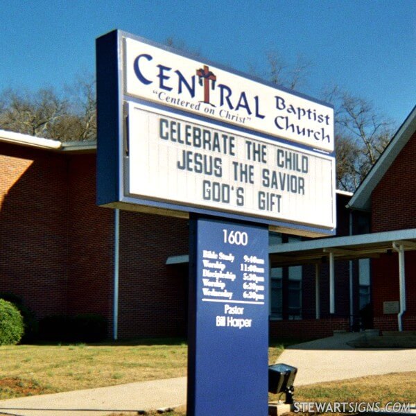 Church Sign for Central Baptist Church