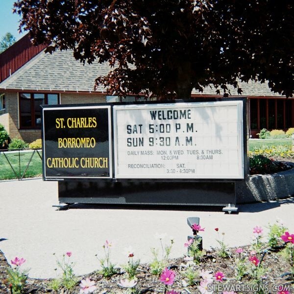 Church Sign for St. Charles Borromeo Catholic Church