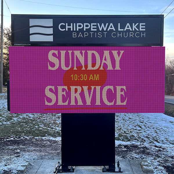 Church Sign for Chippewa Lake Baptist Church