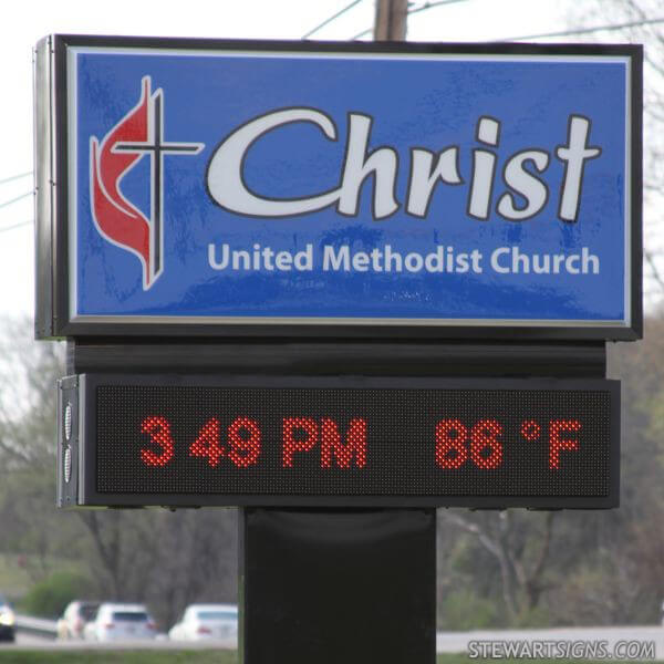 Church Sign for Christ United Methodist Church