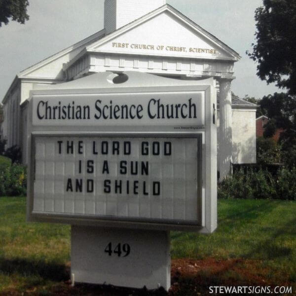 Church Sign for First Church of Christ Scientist