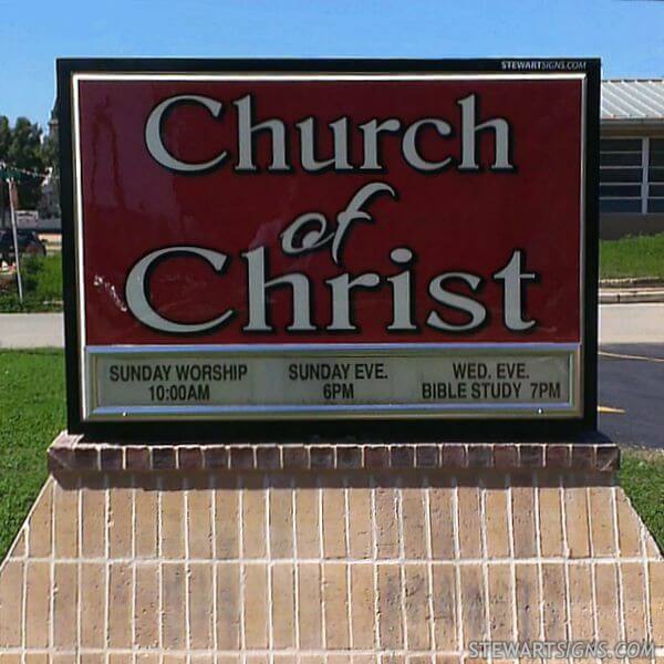 Church Sign for Church of Christ