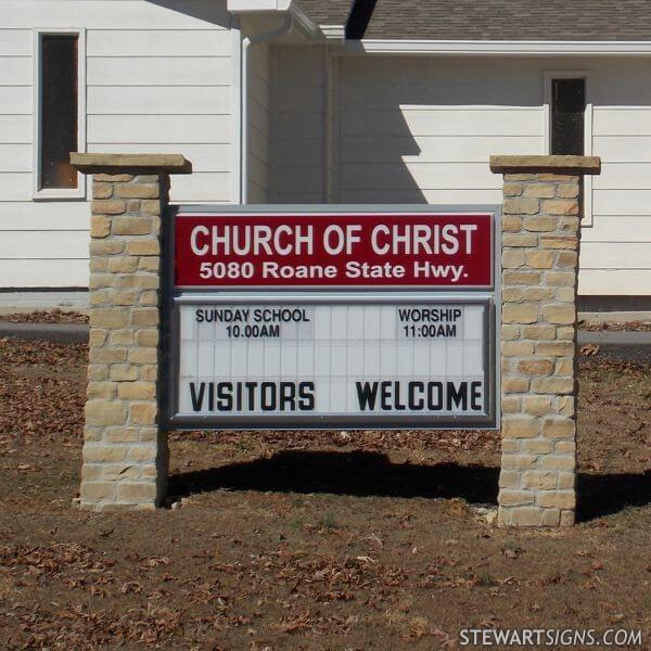 Church Sign for Church of Christ