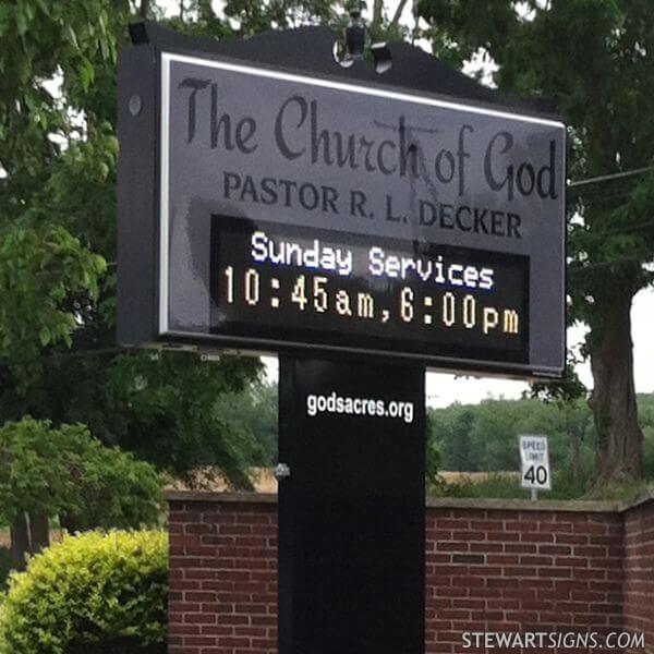 Church Sign for Church of God, Inc.