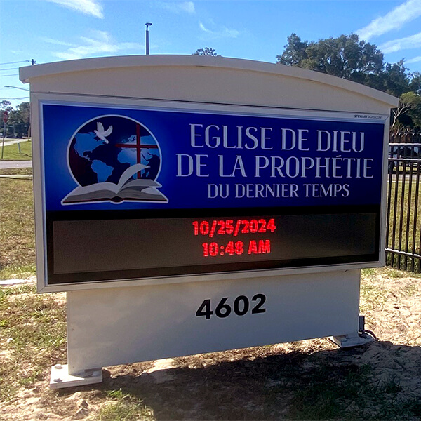 Church Sign for Church of God of Prophecy of the Last Days