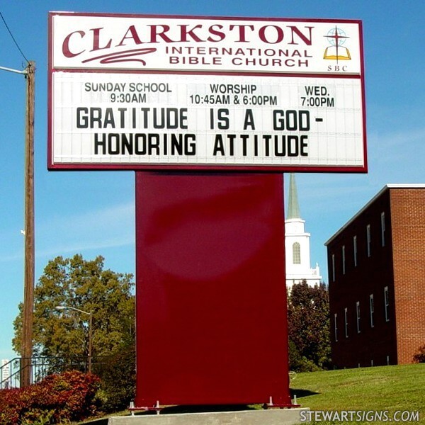 Church Sign for Clarkston International Bible Church