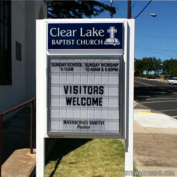 Church Sign for Clear Lake Baptist Church