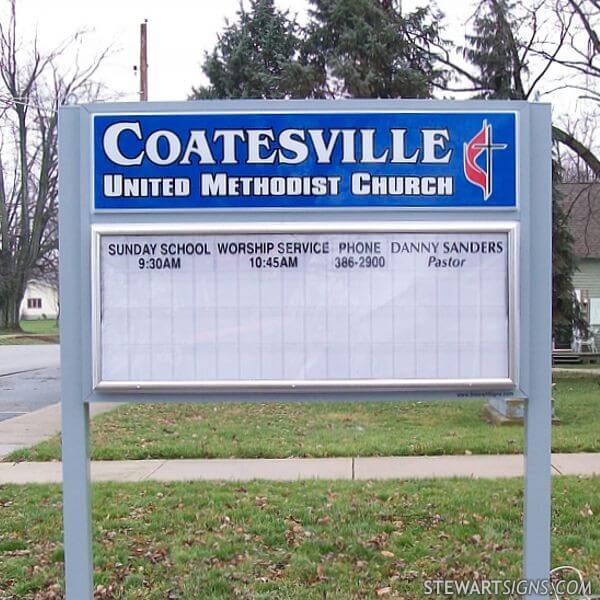 Church Sign for Coatesville United Methodist Church