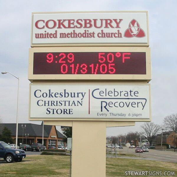 Church Sign for Cokesbury United Methodist Church