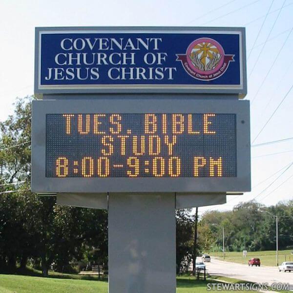 Church Sign for Covenant Church of Jesus Christ