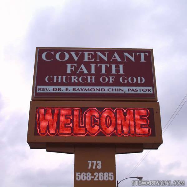 Church Sign for Covenant Faith Church of God