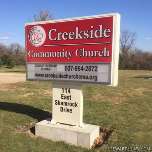 Church Sign for Creekside Community Church