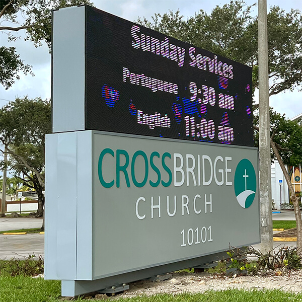 Church Sign for Crossbridge Church