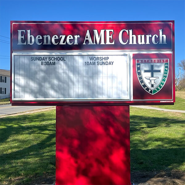 Church Sign for Ebenezer  AME Church