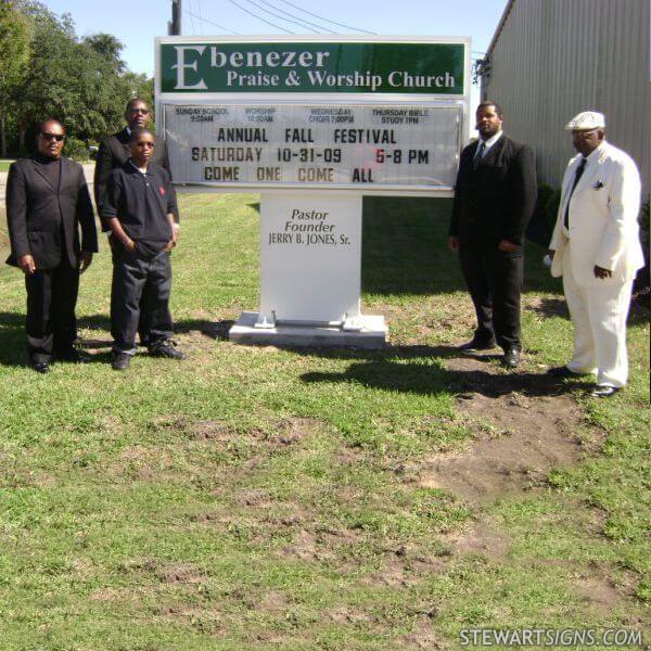 Church Sign for Ebenezer Praise & Worship Church