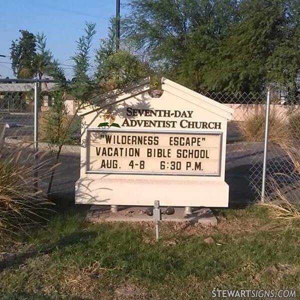 Church Sign for El Centro Spanish Seventh-day Adventist Church