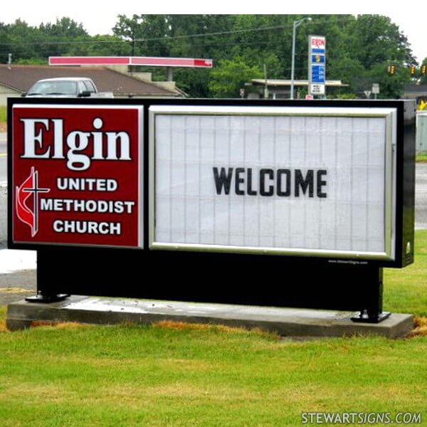 Church Sign for Elgin United Methodist Church