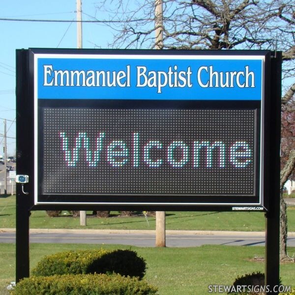 Church Sign for Emmanuel Baptist Church - Batavia, NY