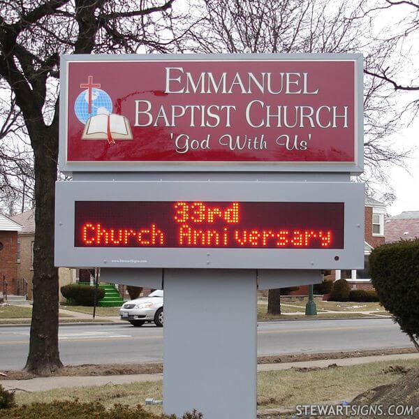 Church Sign for Emmanuel Baptist Church