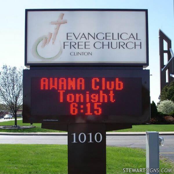 Church Sign for Evangelical Free Church of Clinton