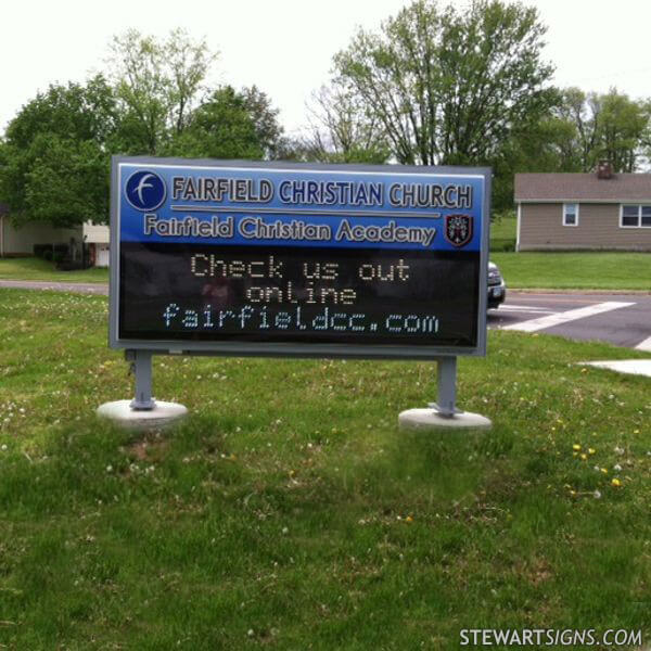 Church Sign for Fairfield Christian Church