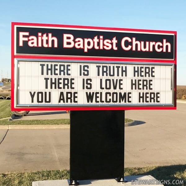 Church Sign for Faith Baptist Church