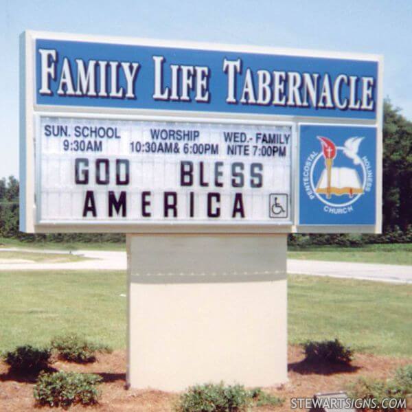 Church Sign for Family Life Tabernacle